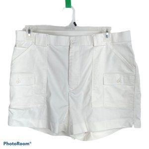 Windam Pointe White Flat Front Shorts 38